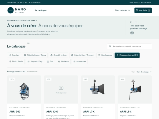 categorie-eclairage-cinema-led screenshot