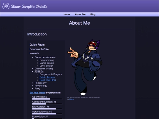 about-me screenshot