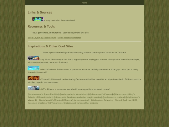 Links screenshot