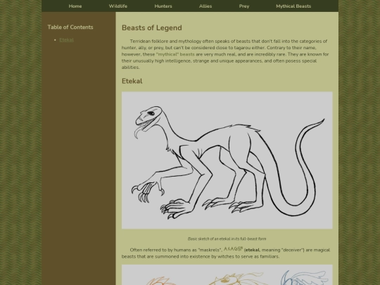 Terridea/Wildlife/Legends screenshot