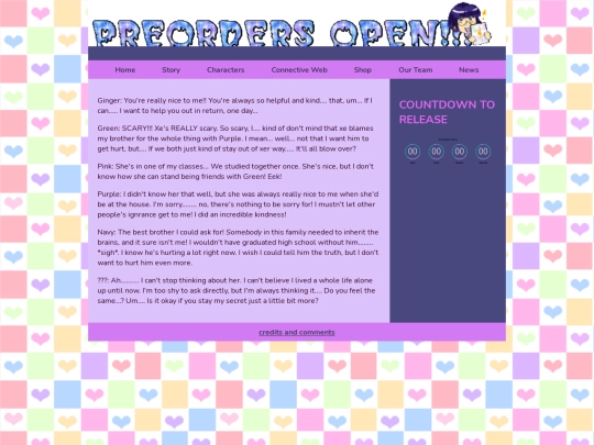 yuriofabsence/characterweb/lilacpov screenshot