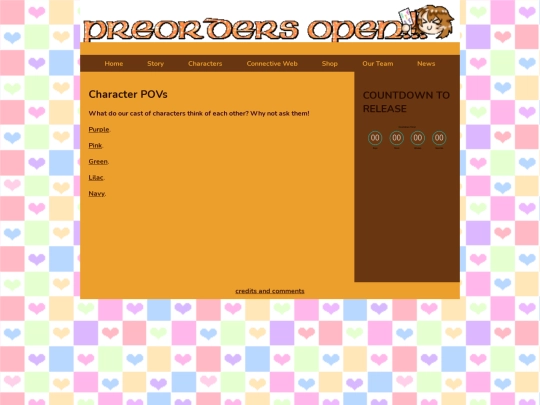 yuriofabsence/characterweb/weblines screenshot