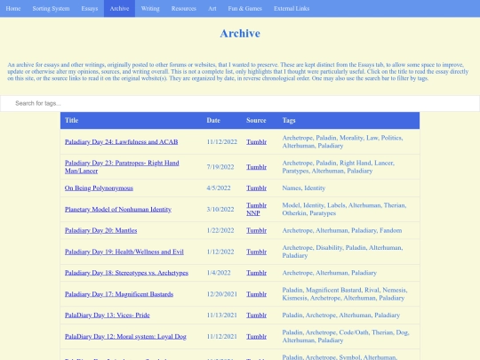 Archive screenshot