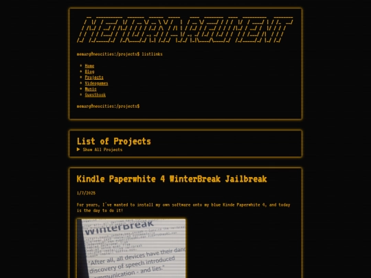 projects screenshot