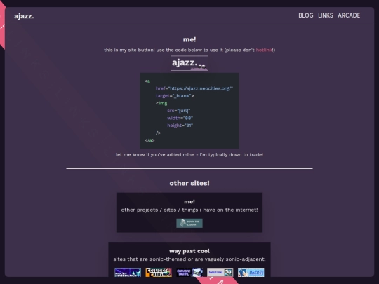 links screenshot