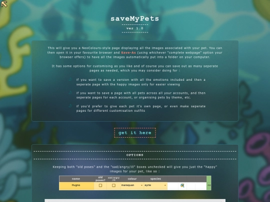 tools/save-my-pets screenshot