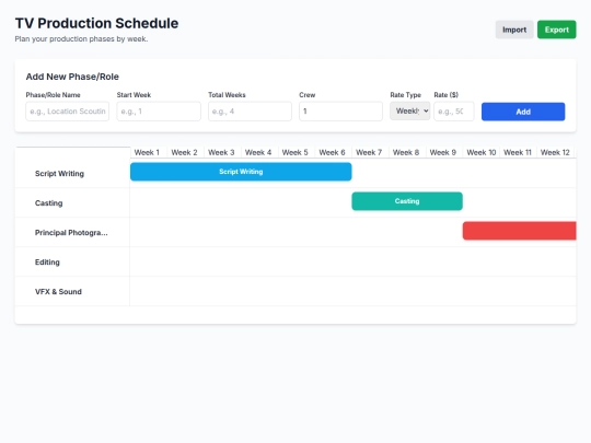 Scheduling Software screenshot