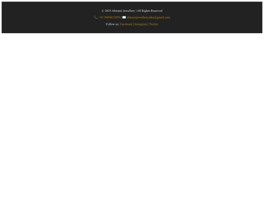Abirami Jewellery /footer screenshot
