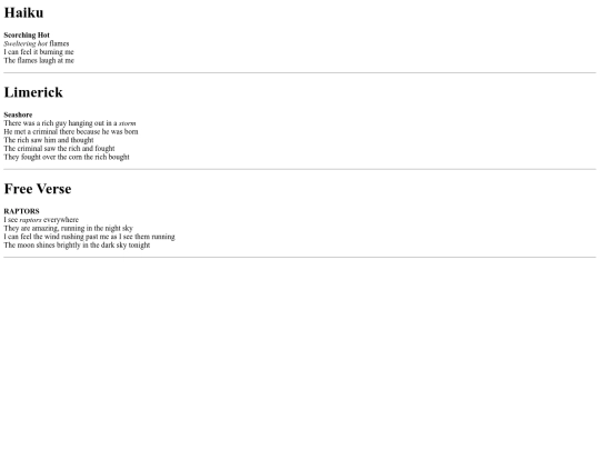 Poemweb screenshot