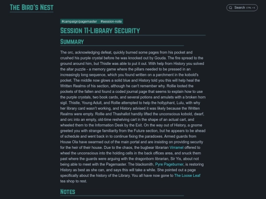 d-and-d-pagemaster/sessions/11-library-security screenshot