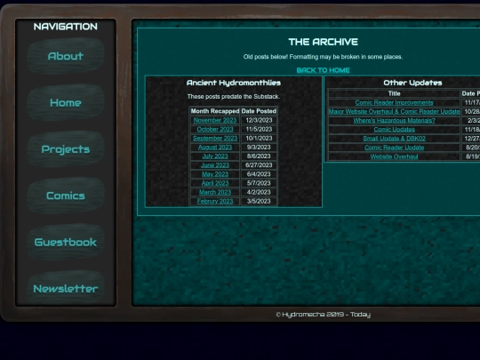 updates/archive screenshot