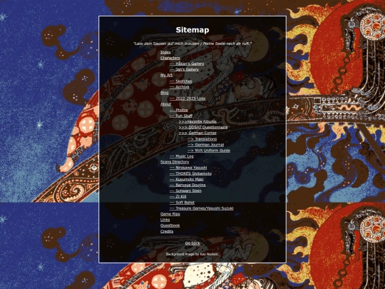 frontpage/sitemap screenshot