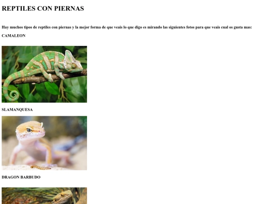 indexs/proyect html/Reptilesconpiernas screenshot