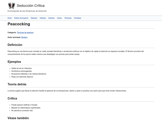 tecnicas/peacocking screenshot
