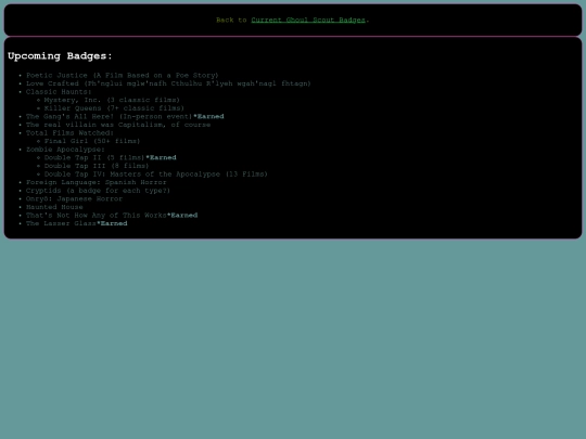 upcomingbadges screenshot