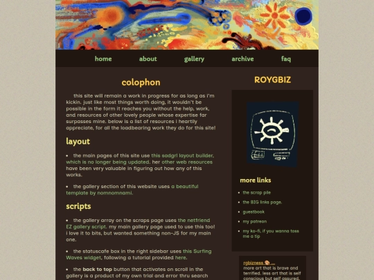 colophon screenshot