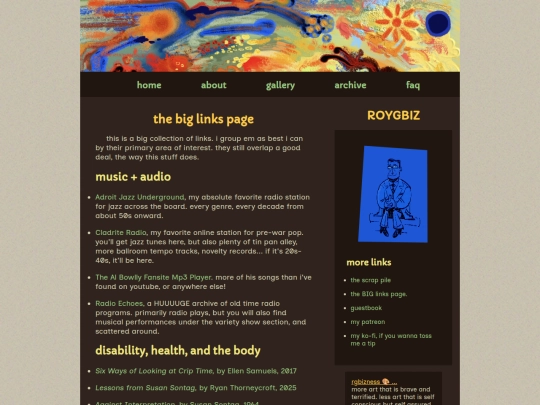 links screenshot