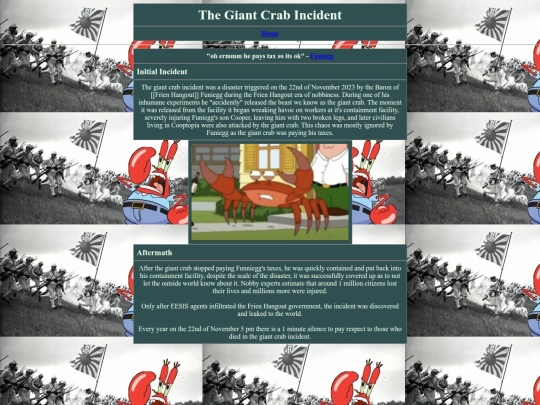 EEWiki/giantcrabincident screenshot
