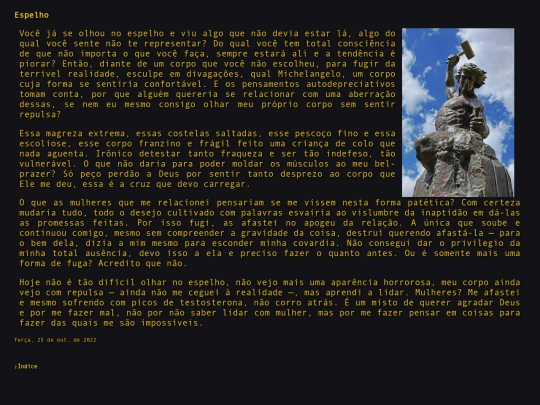 postagens/espelho screenshot