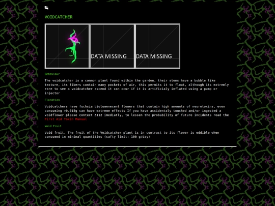 Garden/Bioforum/Plants/Voidcatcher screenshot