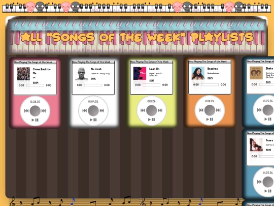 songsoftheweekiphone screenshot