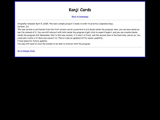 kanjicardspage screenshot