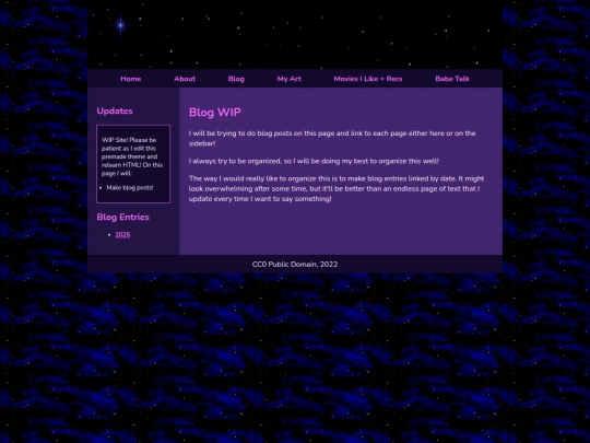 Blog screenshot
