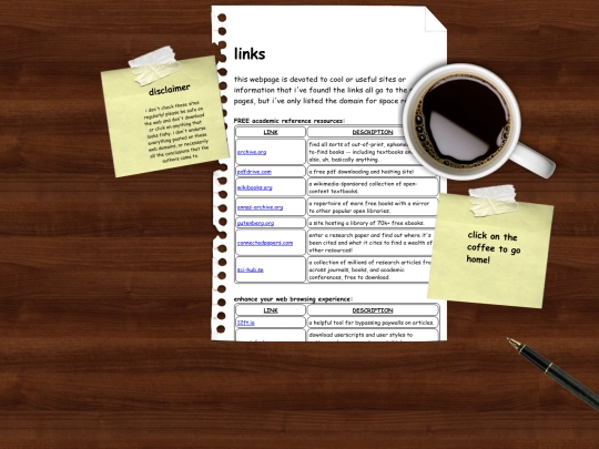 links screenshot
