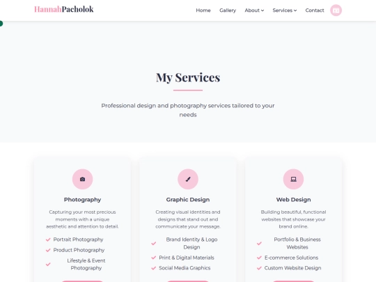 services screenshot