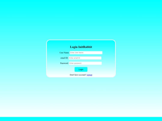 project 1/login screenshot