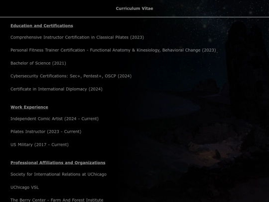 about/curriculumvitae screenshot