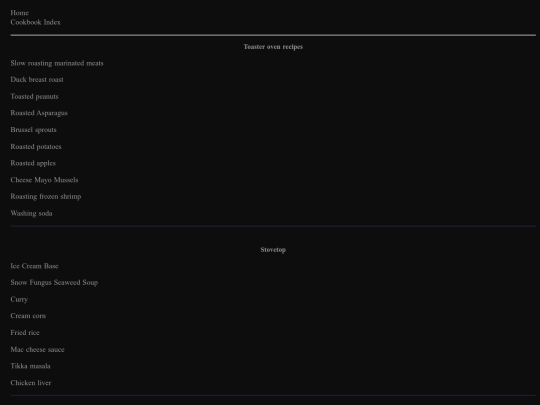 cookbook/menu screenshot