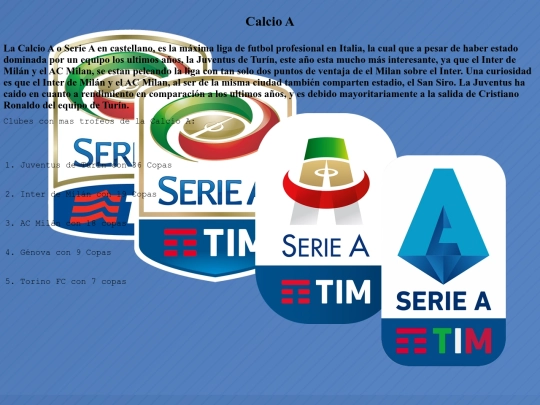 TrabajoFutbol/SerieA screenshot