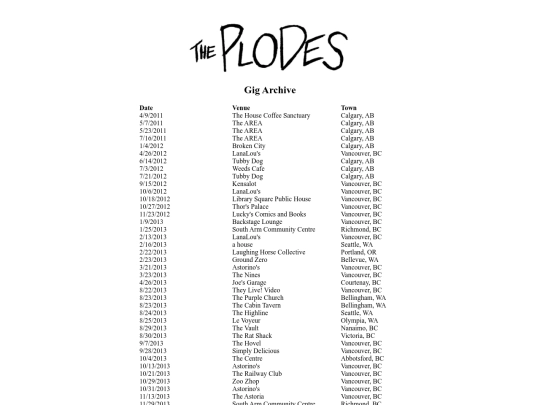 past-shows screenshot