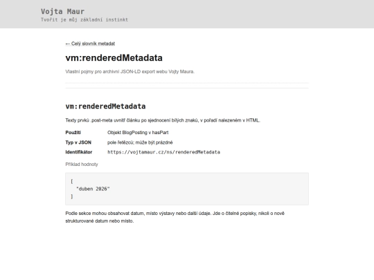 ns/renderedMetadata screenshot
