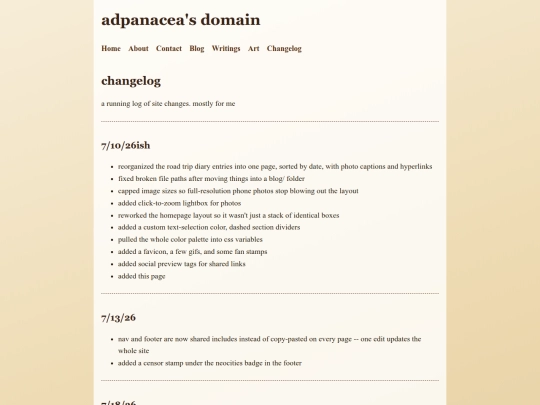 changelog screenshot