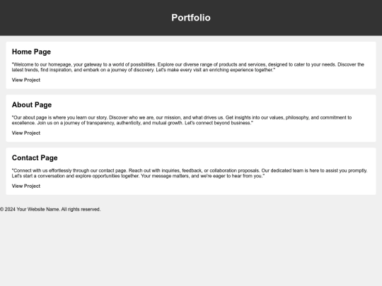 potifolio screenshot