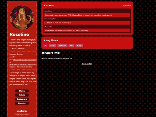 about-me screenshot