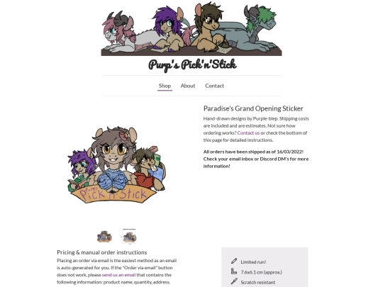 product/paradises_grand_opening_sticker screenshot