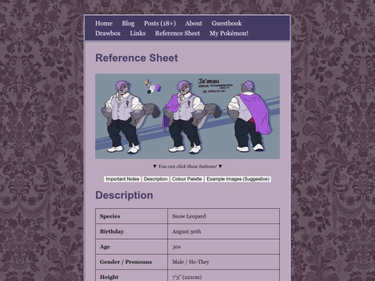 refsheet screenshot
