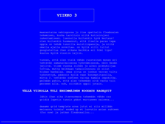 oppimispaivakirja/viikko3 screenshot