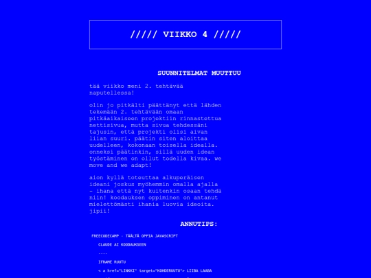 oppimispaivakirja/viikko4 screenshot