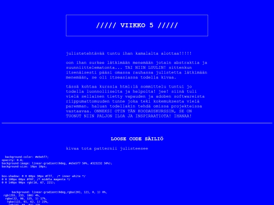 oppimispaivakirja/viikko5 screenshot
