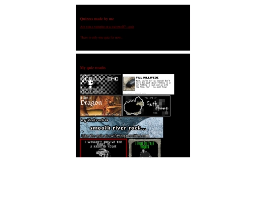 quizzes screenshot