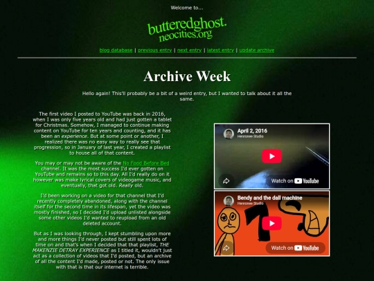 blog/archive screenshot