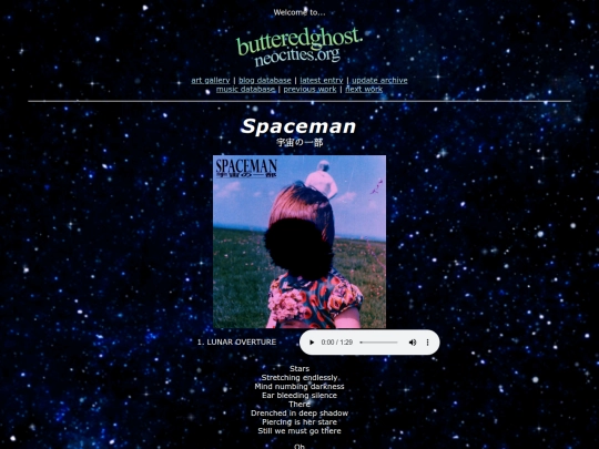 music/spaceman screenshot