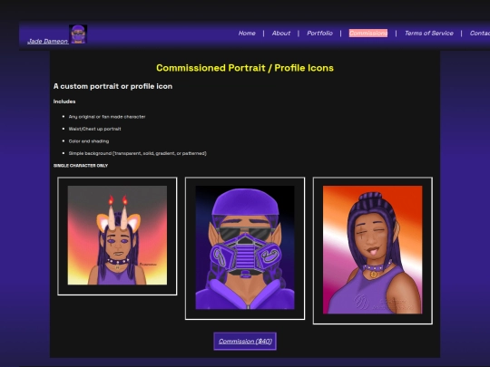 commissions/ProfileIcon screenshot