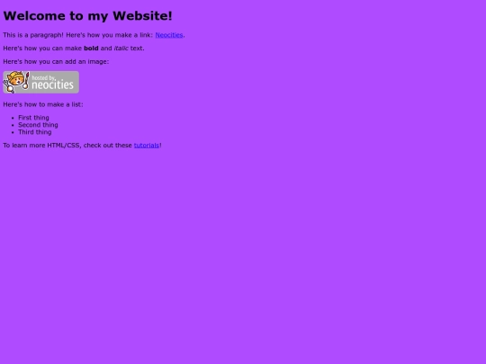 testpage screenshot