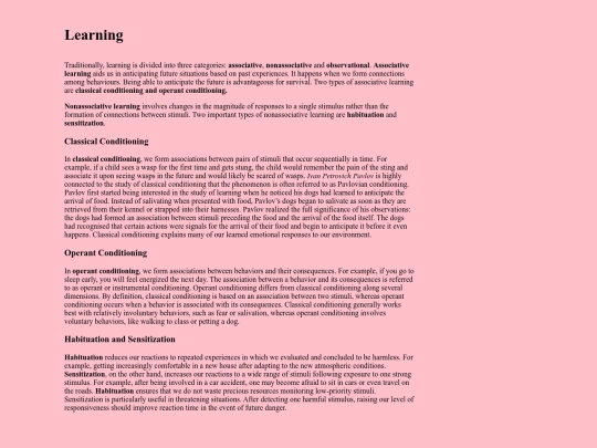 Learning screenshot