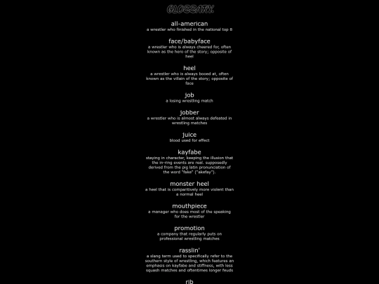 glossary screenshot
